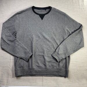 Turtleson Mens Heather Gray V-Stitch Crewneck Pullover Sweatshirt Size L